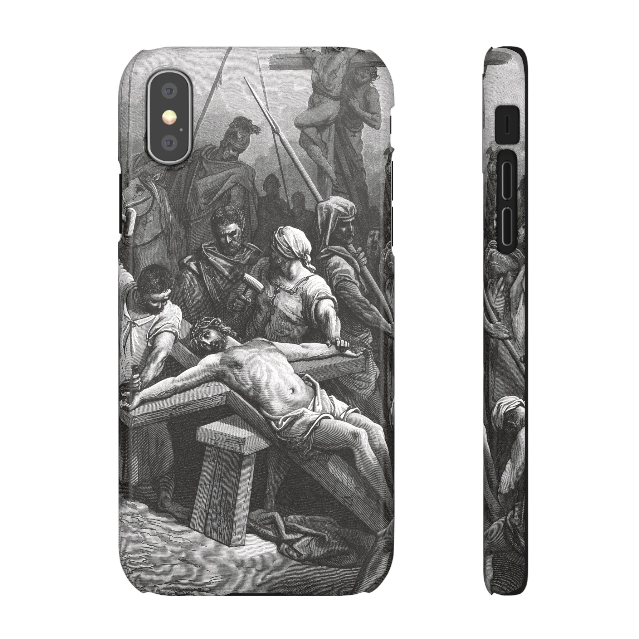 Crucifixion of Jesus by Gustave Doré - iPhone Slim Case