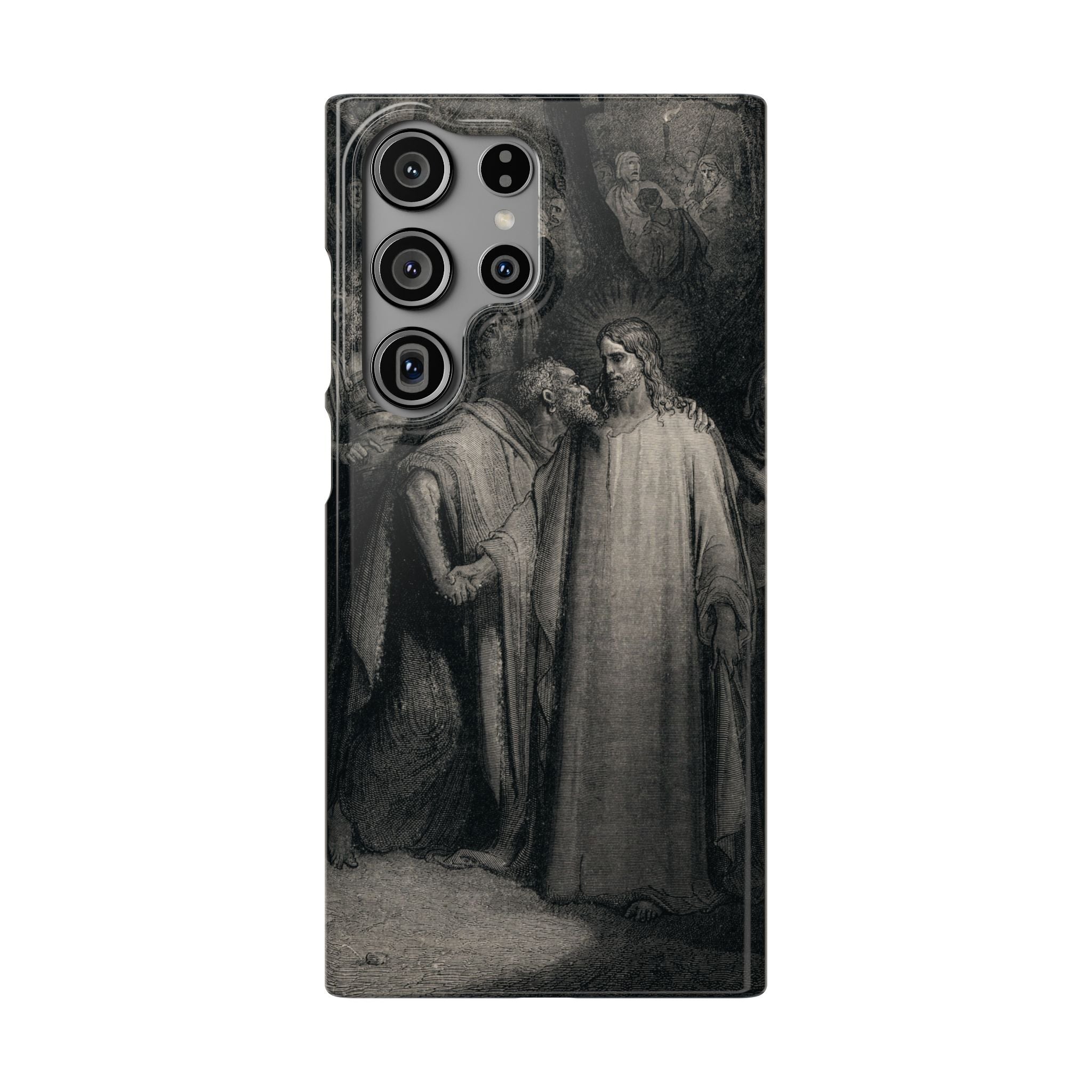 The Holy Bible: Plate CXLI “The Judas Kiss” by Gustave Doré - Samsung Slim Case
