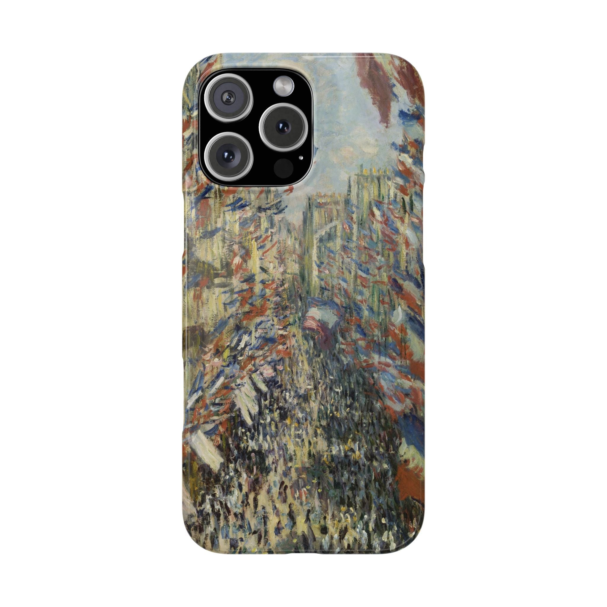 The Rue Montorgueil in Paris by Claude Monet - iPhone Slim Case