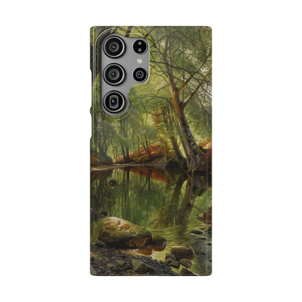 A woodland stream by Peder Mork Monsted - Samsung Slim Case