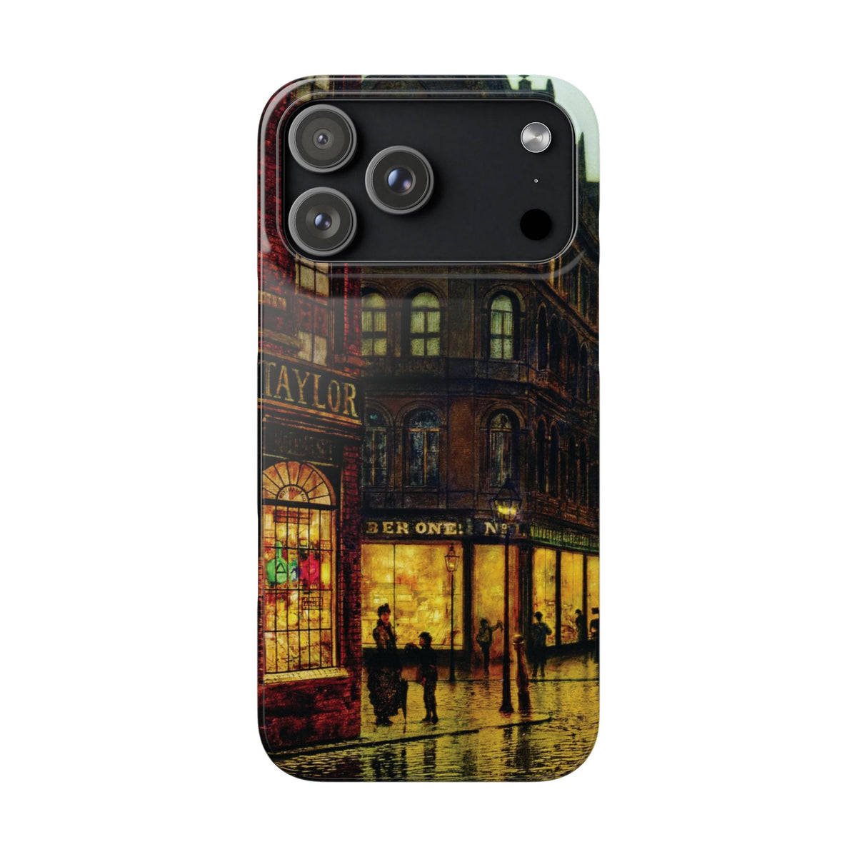 Boar Lane Leeds by John Atkinson Grimshaw - iPhone Slim Case