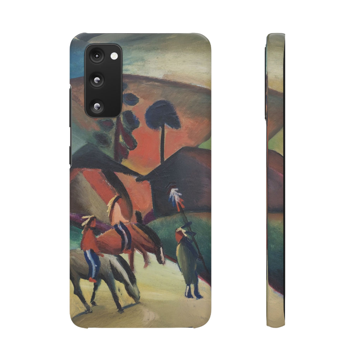 Indians on Horsebacks by August Macke - Samsung Slim Case