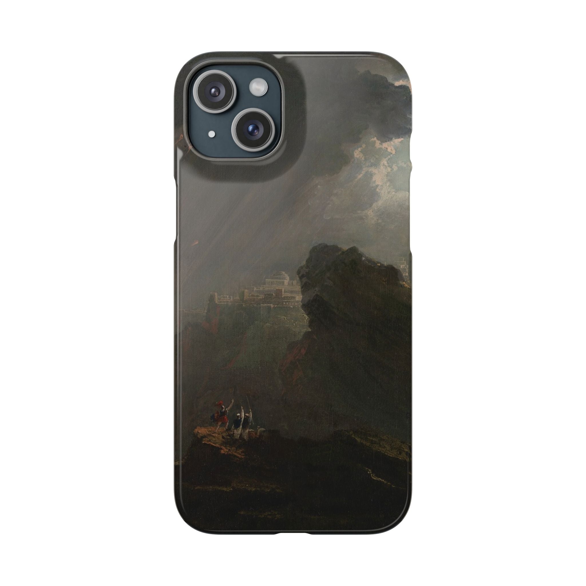 Joshua Commanding the Sun to Stand Still by John Martin - iPhone Slim Case