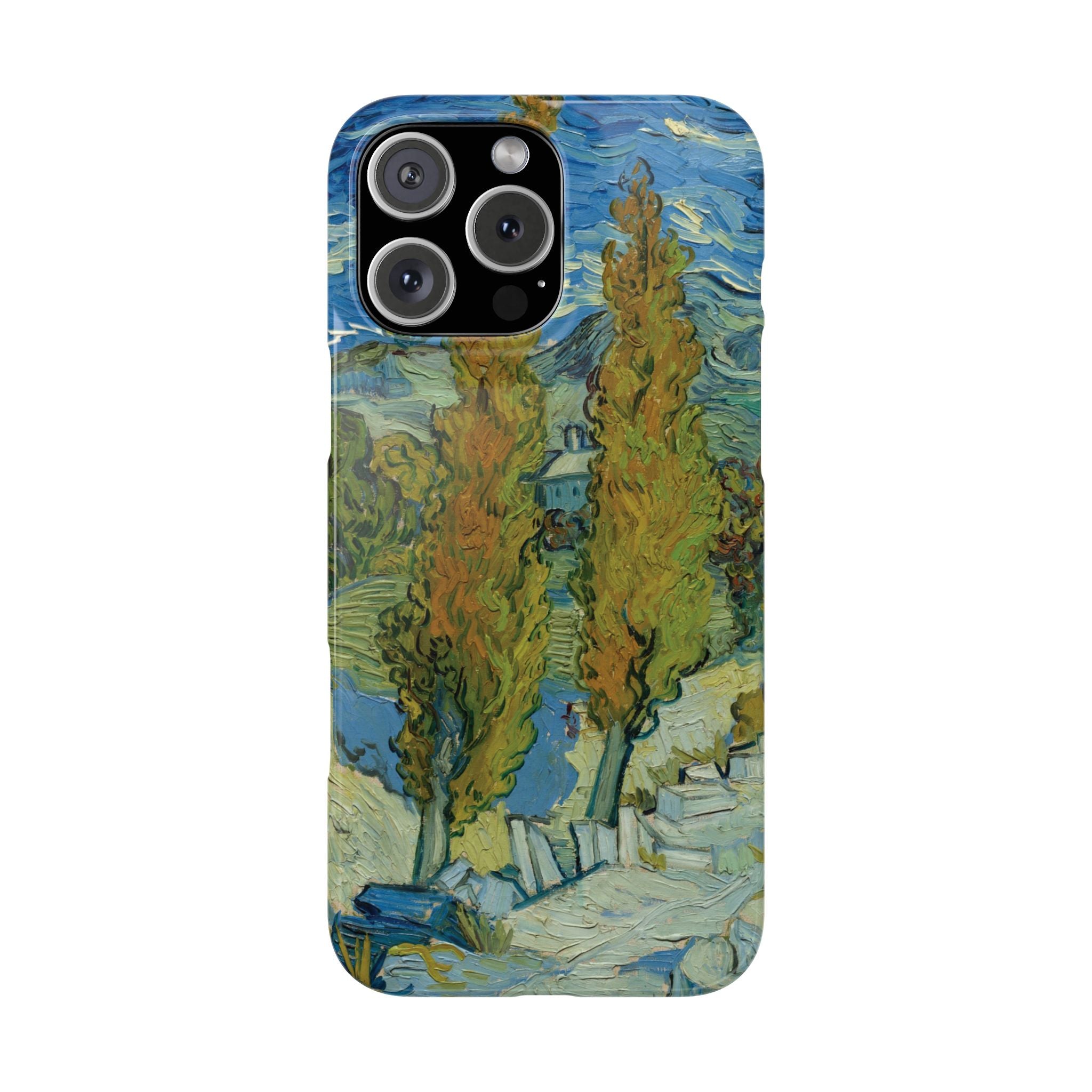 Two Poplars in the Alpilles near Saint-Rémy by Vincent van Gogh - iPhone Slim Case