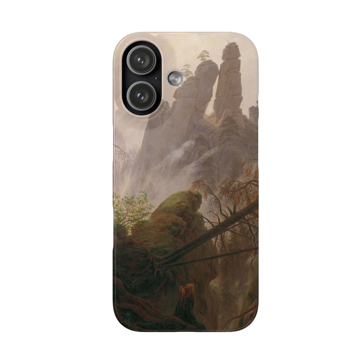 Rocky Landscape in the Elbe Sandstone Mountains by Caspar David Friedrich - iPhone Slim Case