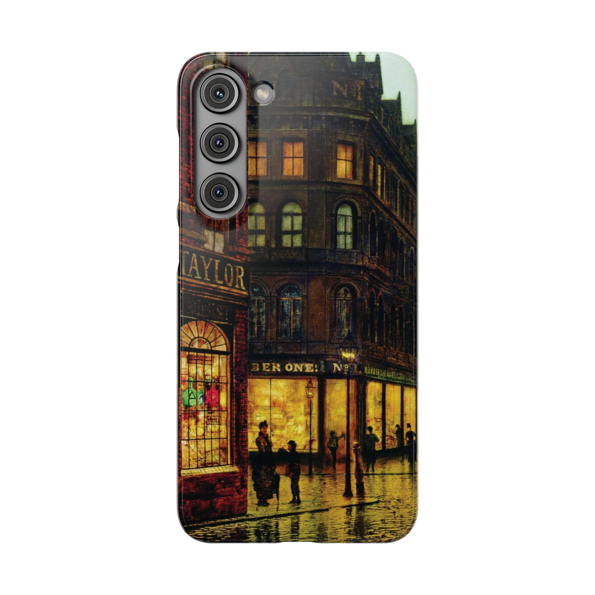 Boar Lane Leeds by John Atkinson Grimshaw - Samsung Slim Case