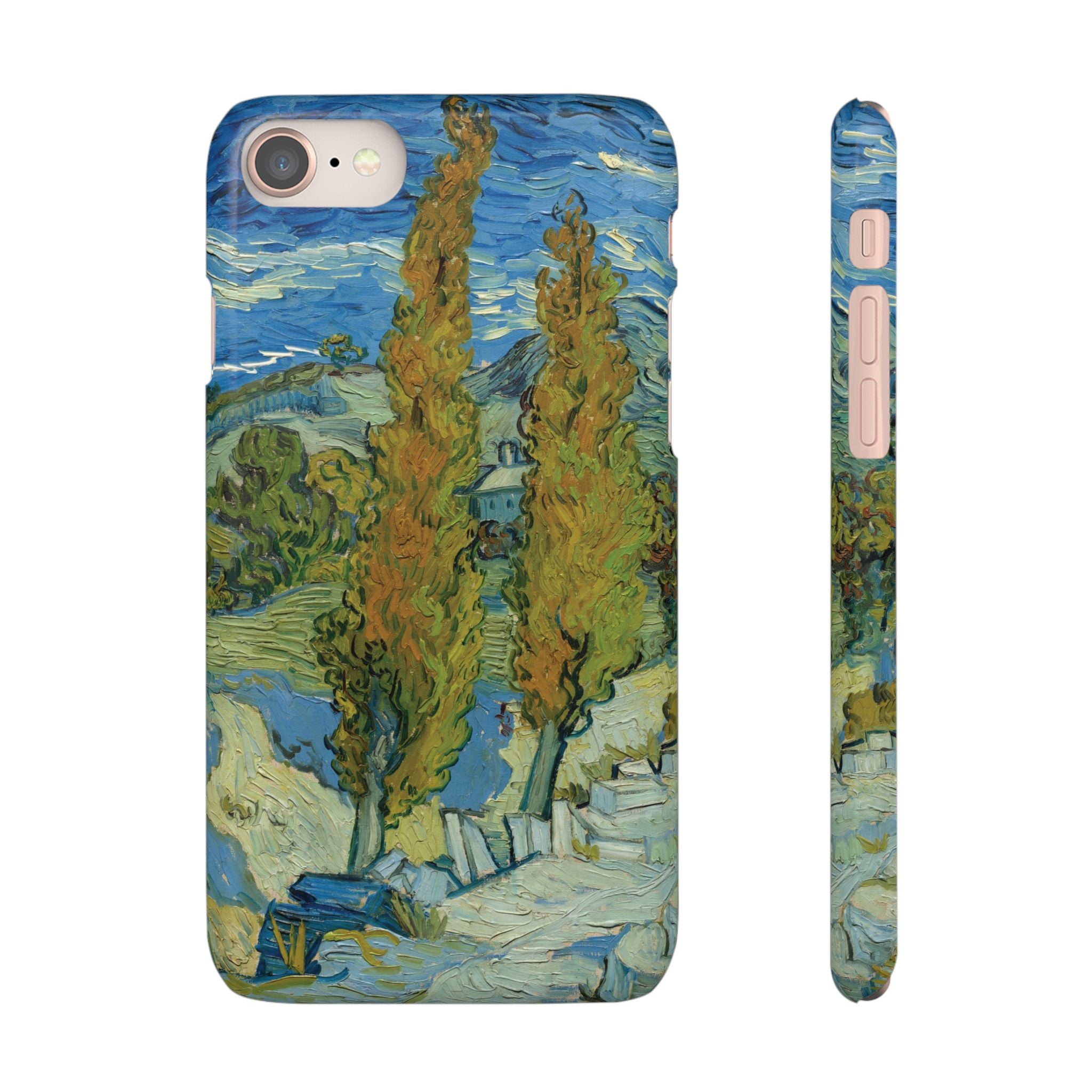 Two Poplars in the Alpilles near Saint-Rémy by Vincent van Gogh - iPhone Slim Case