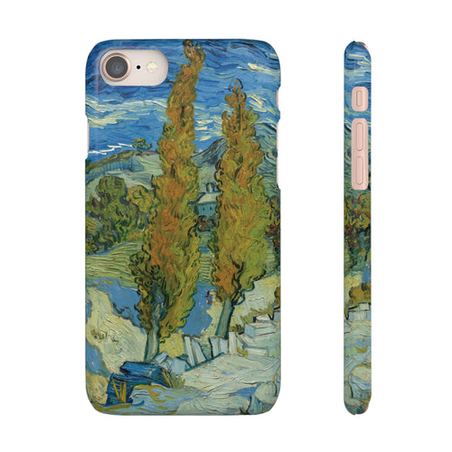 Two Poplars in the Alpilles near Saint-Rémy by Vincent van Gogh - iPhone Slim Case