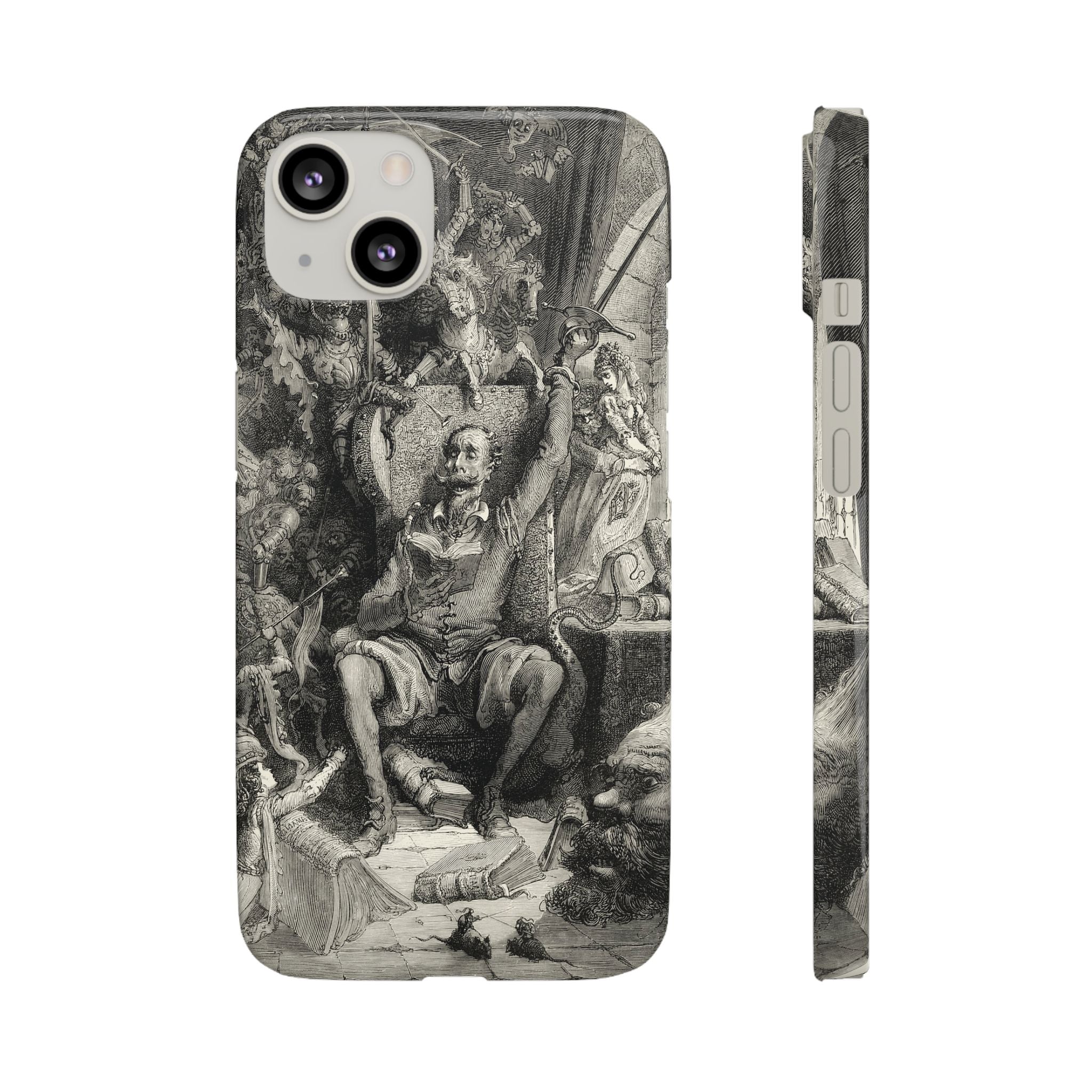 Don Quixote and His Visions by Gustave Doré - iPhone Slim Case