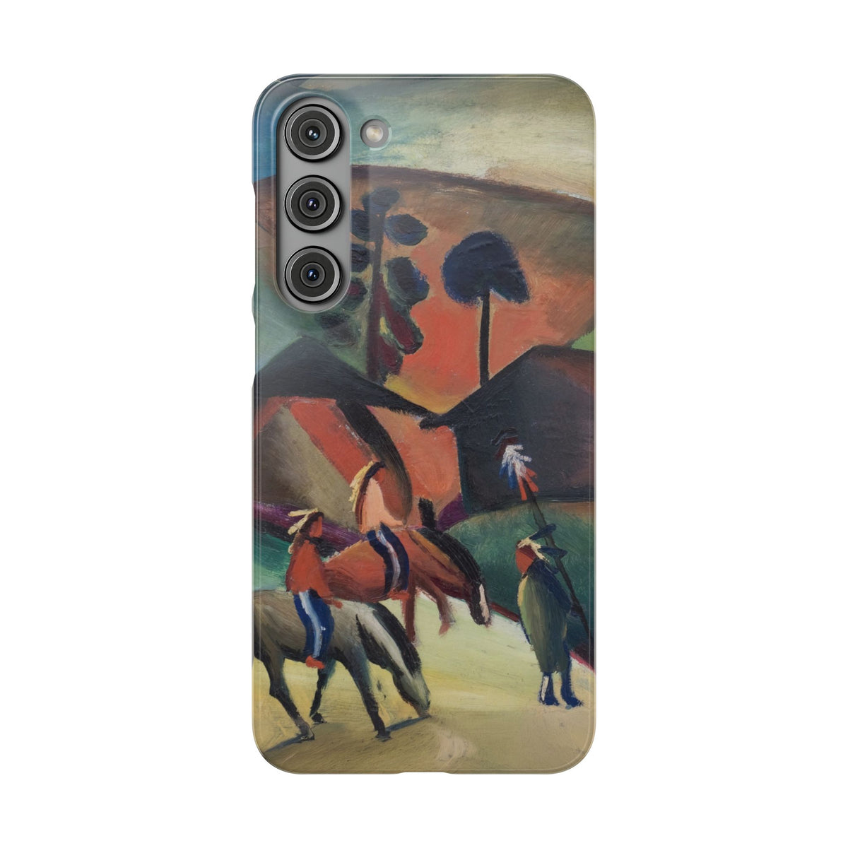Indians on Horsebacks by August Macke - Samsung Slim Case