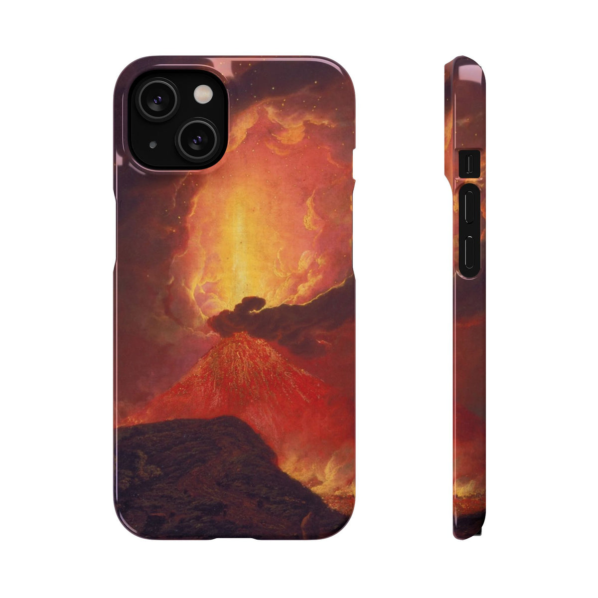 Vesuvius in Eruption by Joseph Wright of Derby - iPhone Slim Case