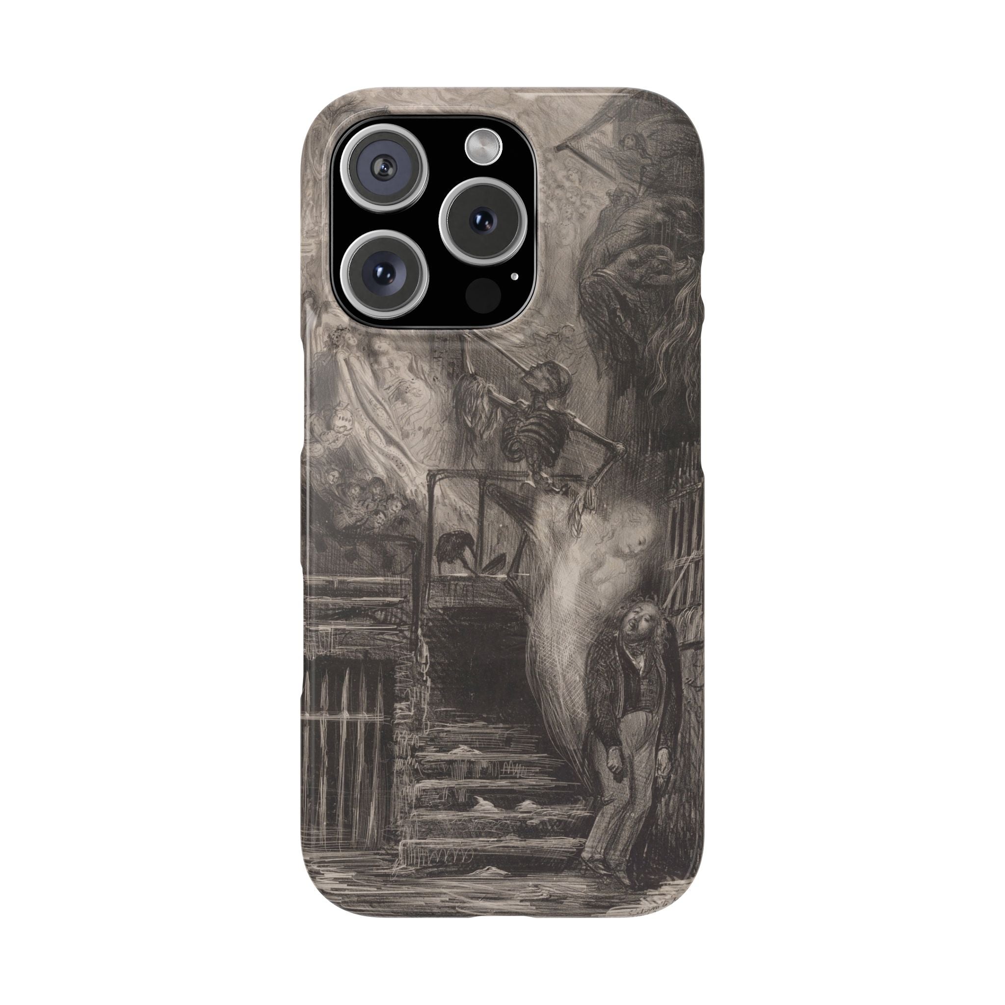 La Rue de la Vieille Lanterne (The Suicide of Gérard de Nerval) by Gustave Doré - iPhone Slim Case