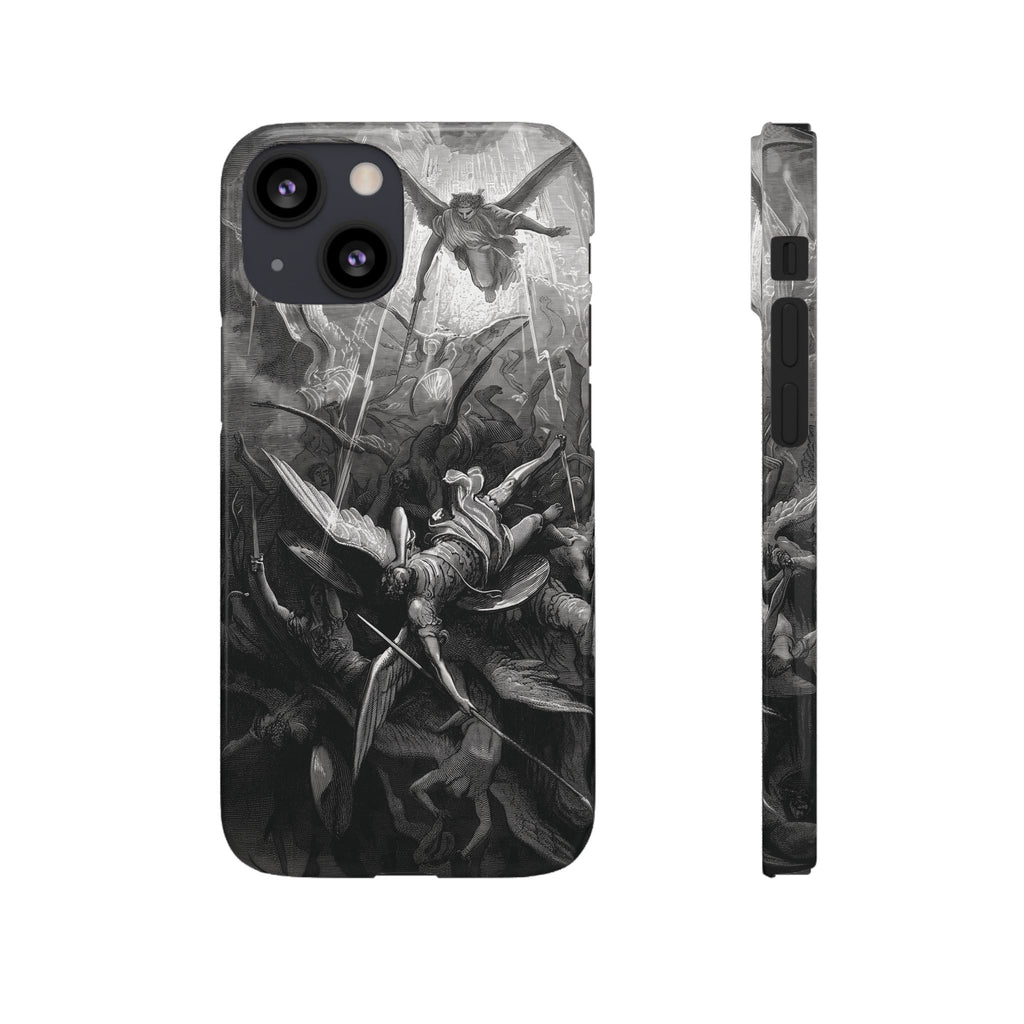 Paradise Lost | The Battle in Heaven by Gustave Doré - iPhone Slim Case