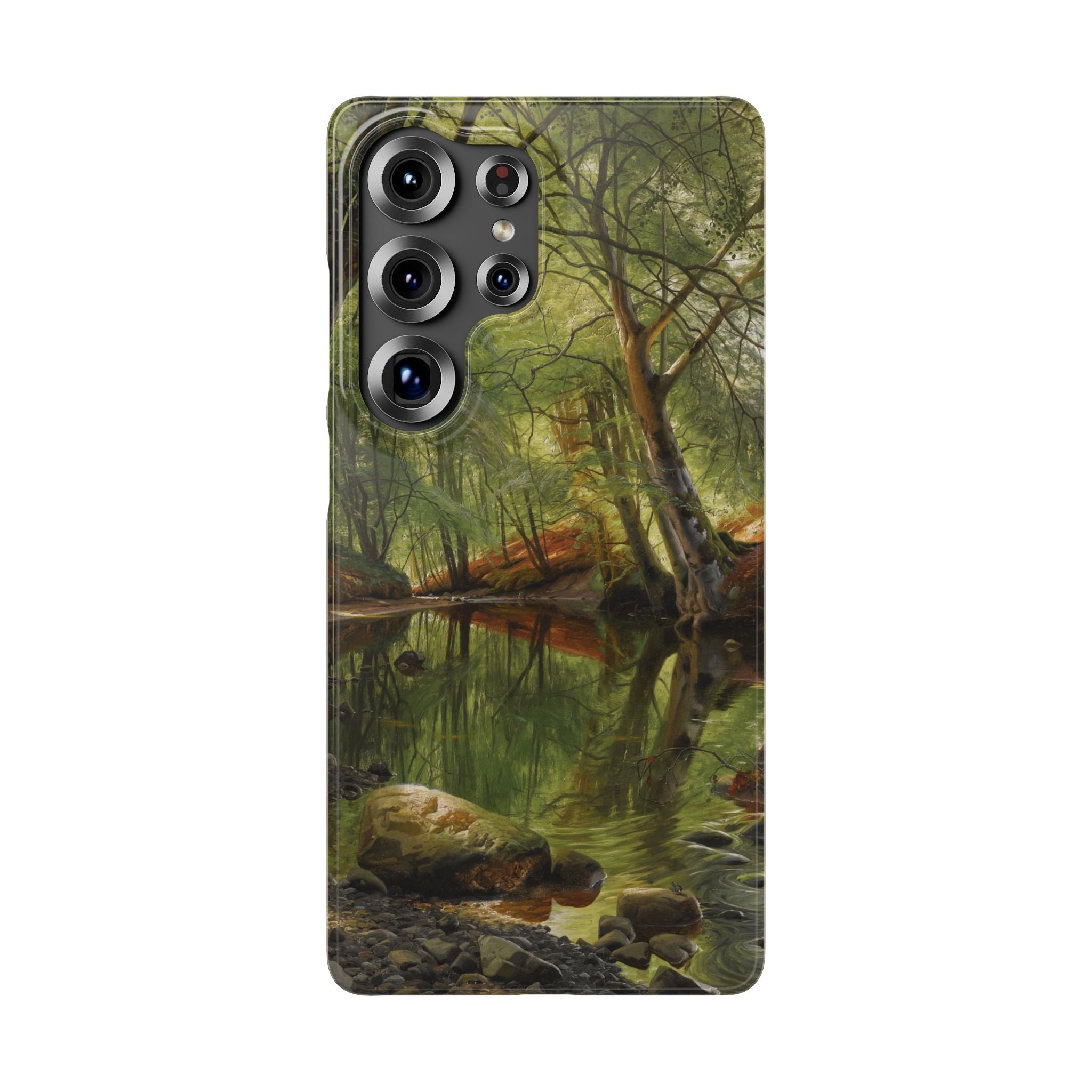 A woodland stream by Peder Mork Monsted - Samsung Slim Case
