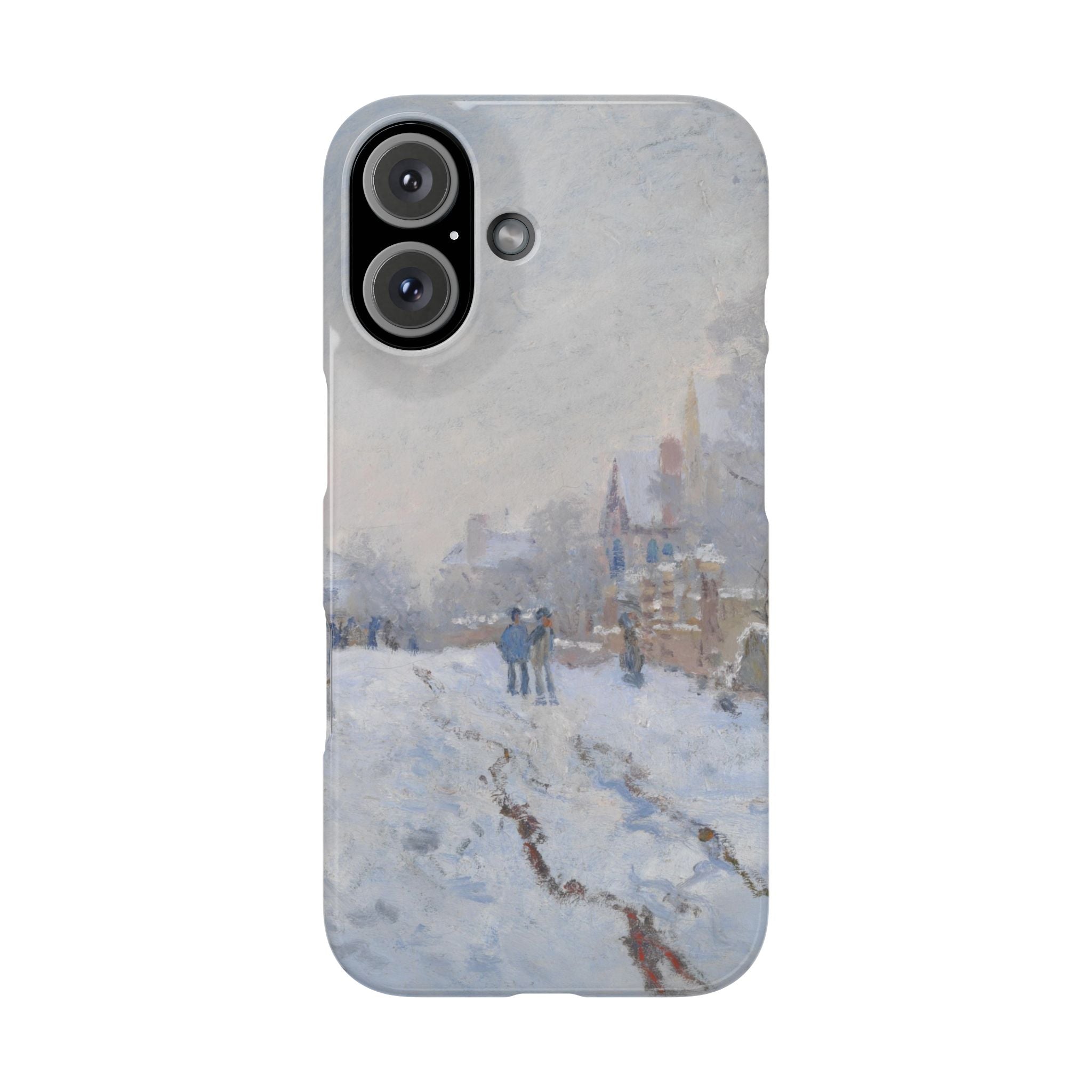 Snow Scene at Argenteuil by Claude Monet - iPhone Slim Case