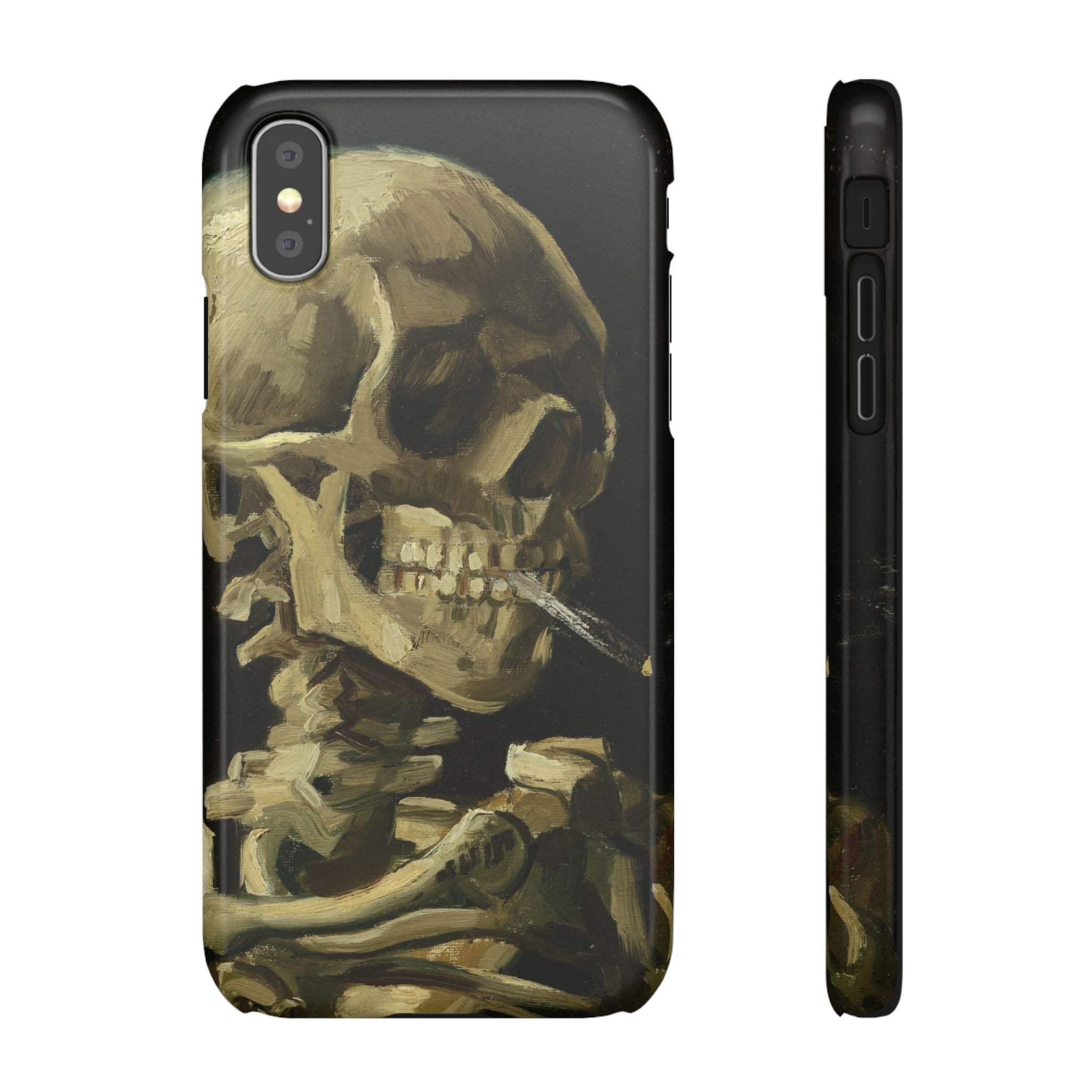 Skeleton with Cigarette by Van Gogh - iPhone Slim Case