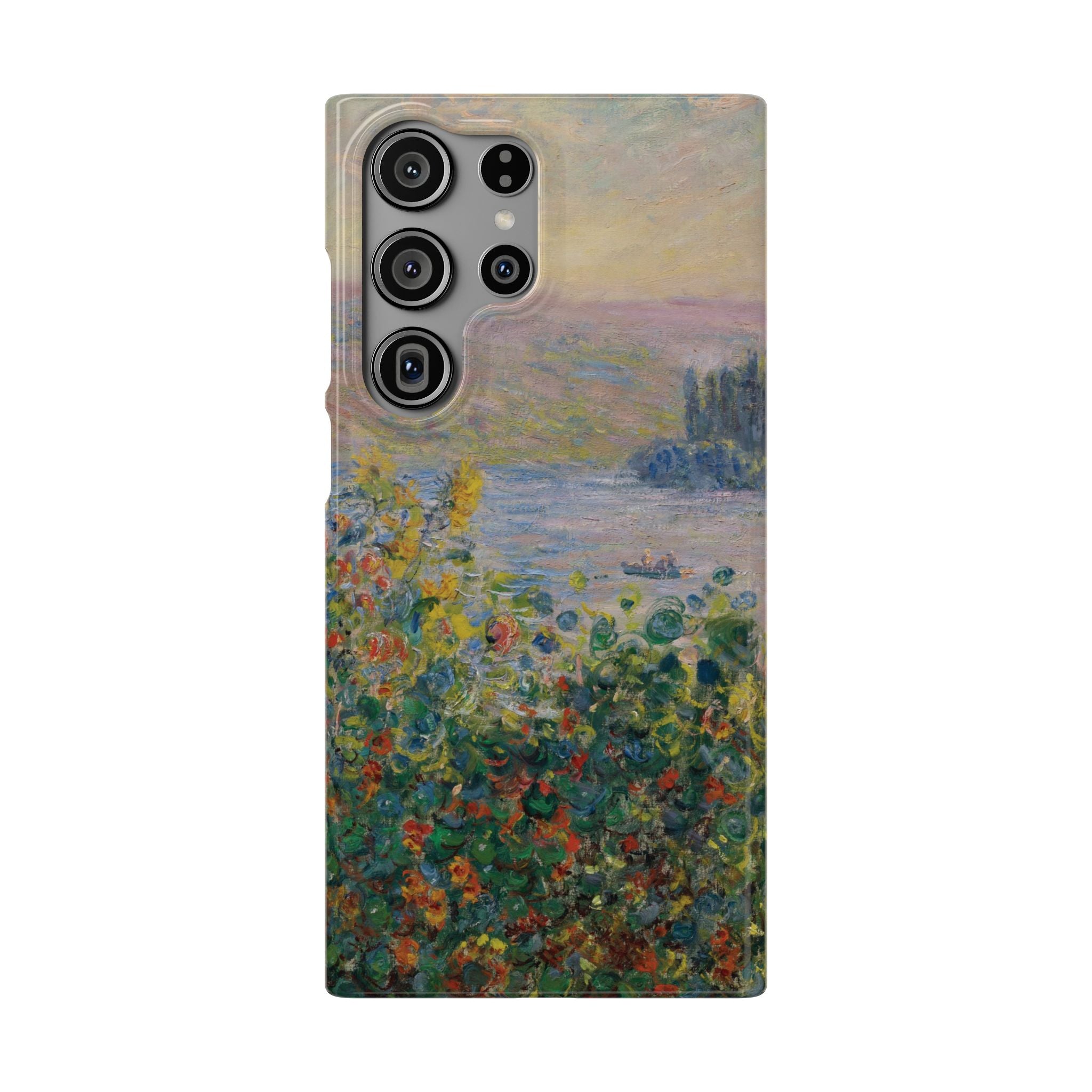 Flower Beds at Vétheuil by Claude Monet - Samsung Slim Case