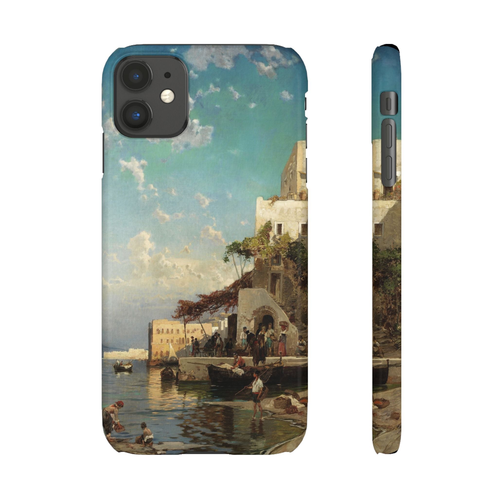 Evening Meeting of the Fishermen by Hermann Corrodi - iPhone Slim Case