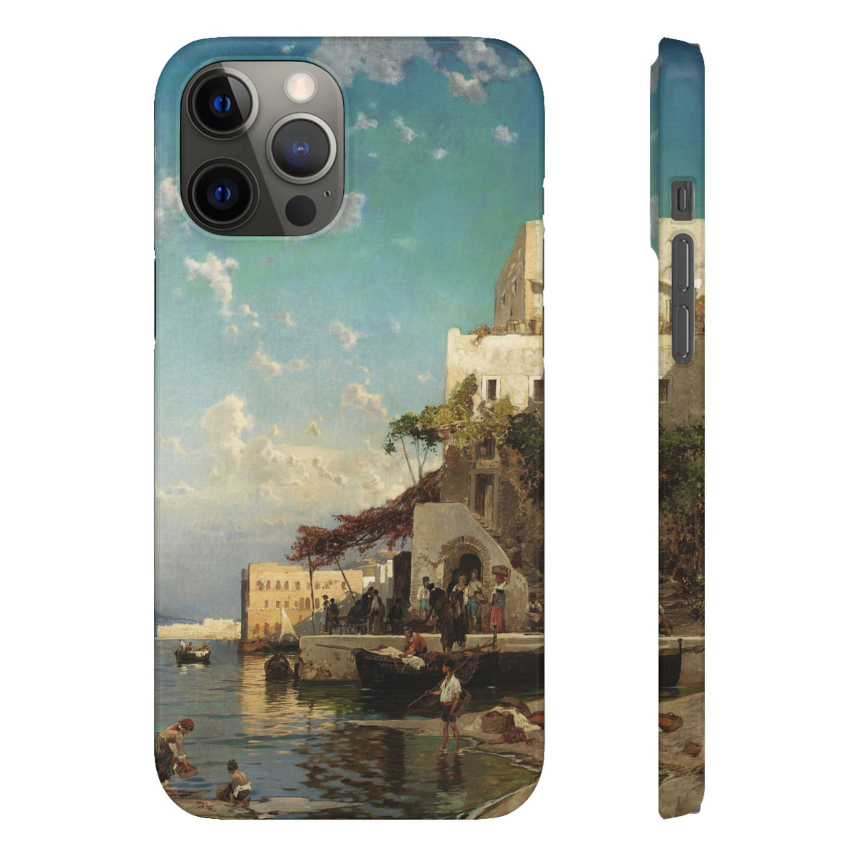 Evening Meeting of the Fishermen by Hermann Corrodi - iPhone Slim Case