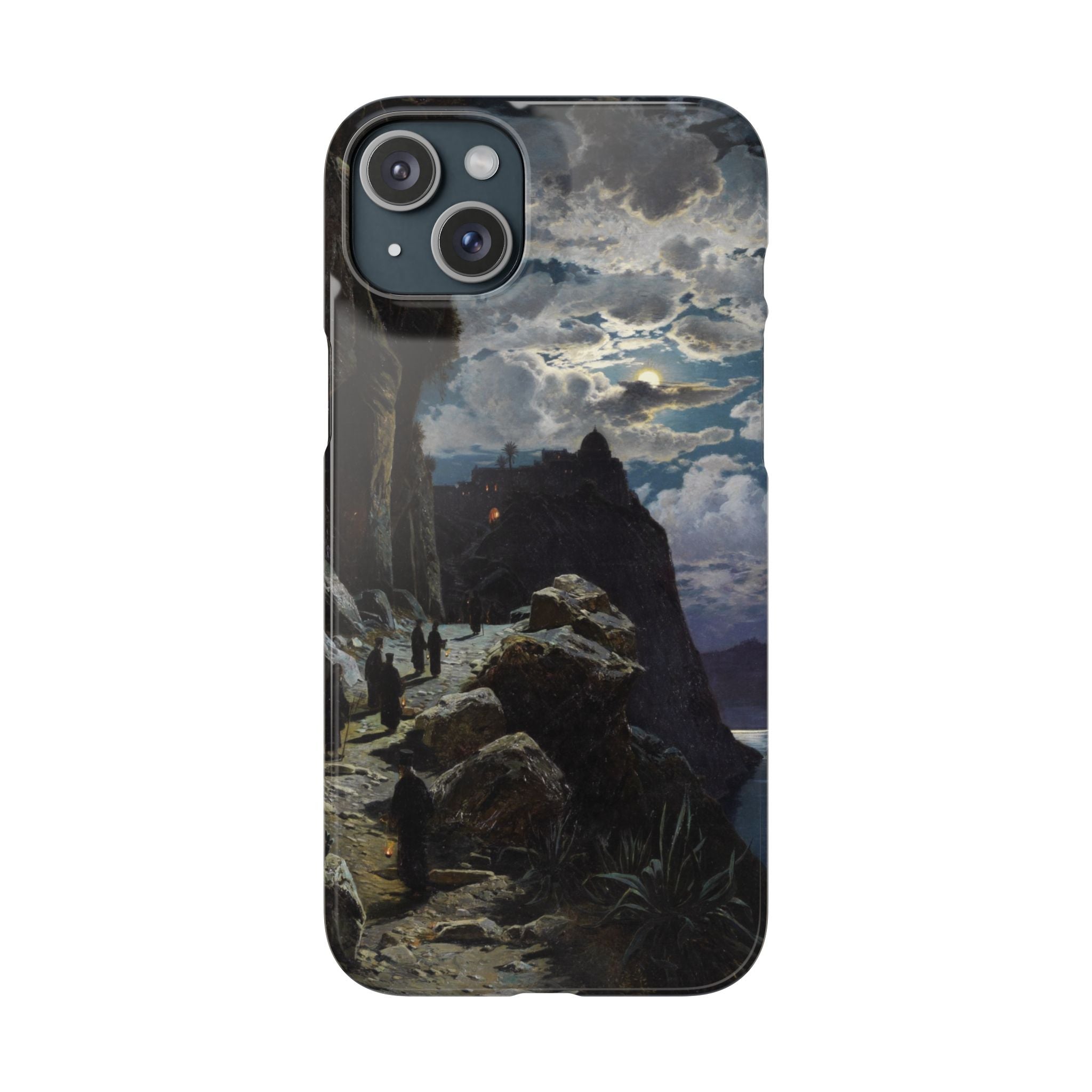 Procession of Monks on Mount Athos by Hermann Corrodi - iPhone Slim Case