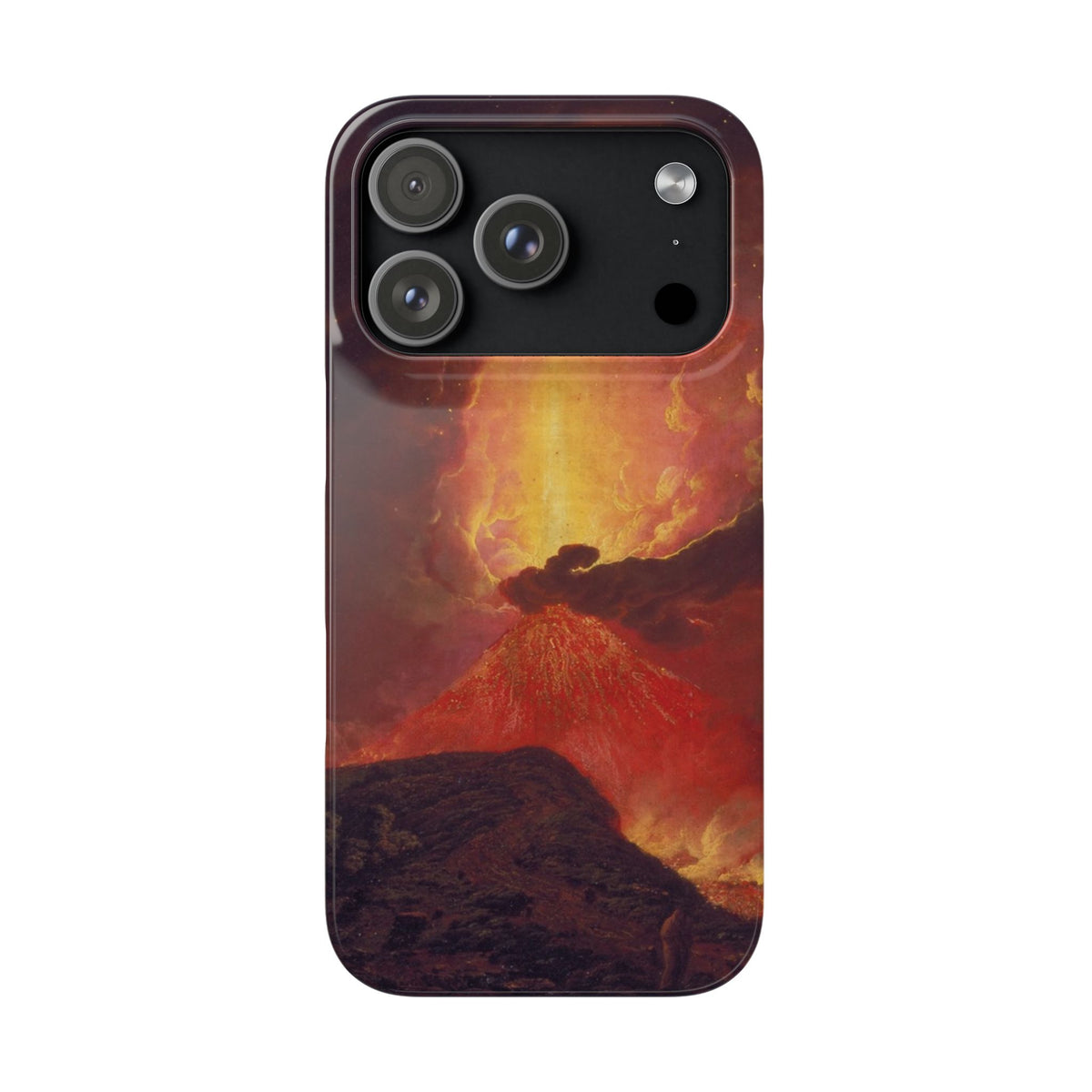 Vesuvius in Eruption by Joseph Wright of Derby - iPhone Slim Case