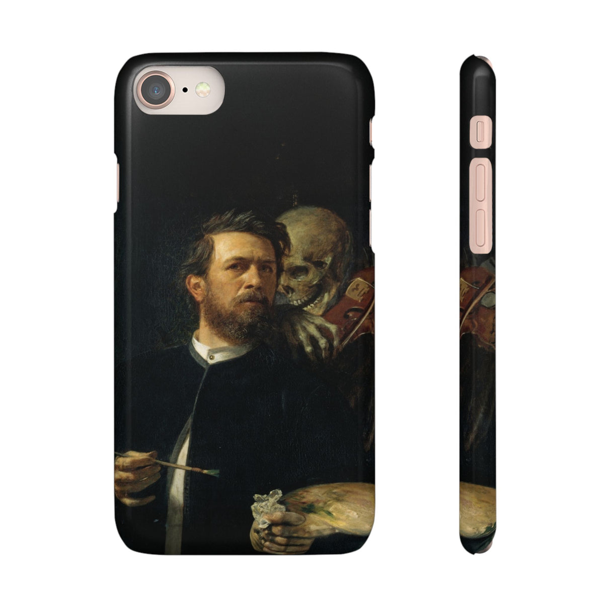 Self Portrait with Death Playing the Fiddle by Arnold Böcklin - iPhone Slim Case