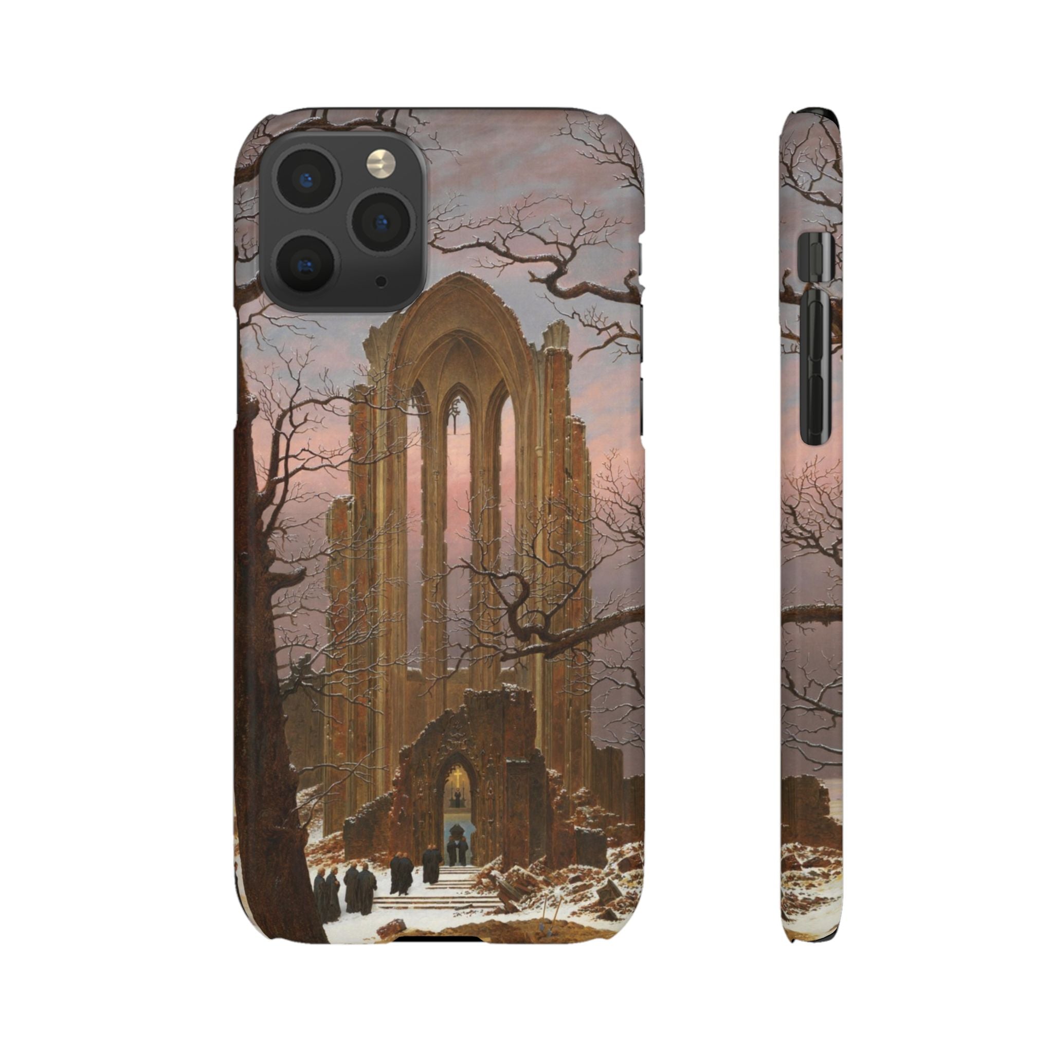 Monastery Graveyard in the Snow by Caspar David Friedrich - iPhone Slim Case