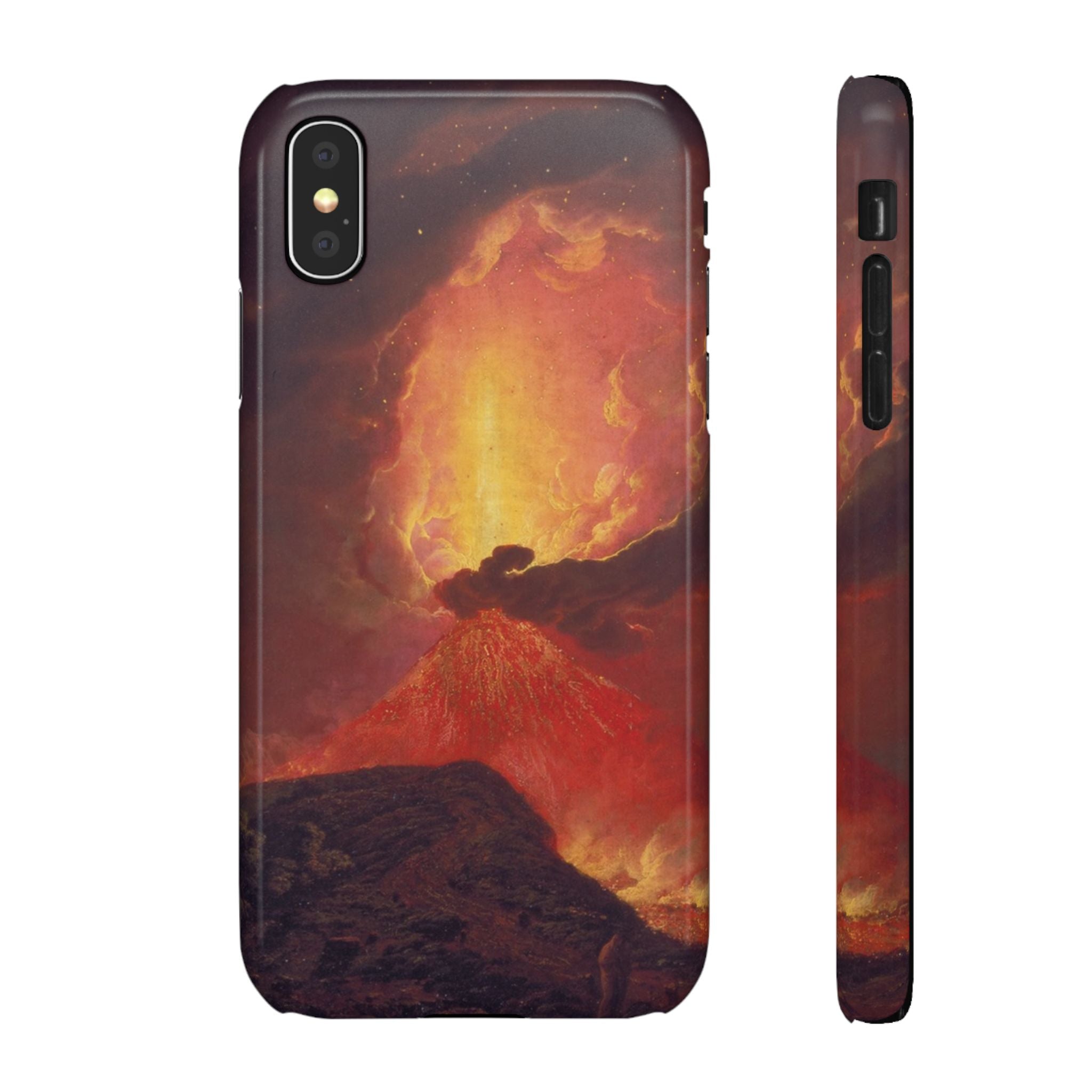 Vesuvius in Eruption by Joseph Wright of Derby - iPhone Slim Case