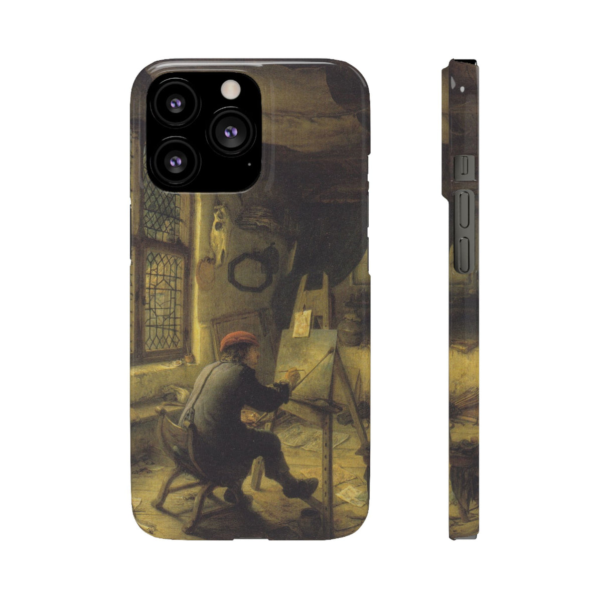 The Painter in His Workshop by Adriaen van Ostade - iPhone Slim Case