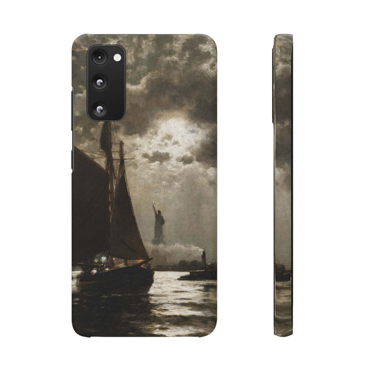 Nightfall over New York Harbor by Edward Moran - Samsung Slim Case