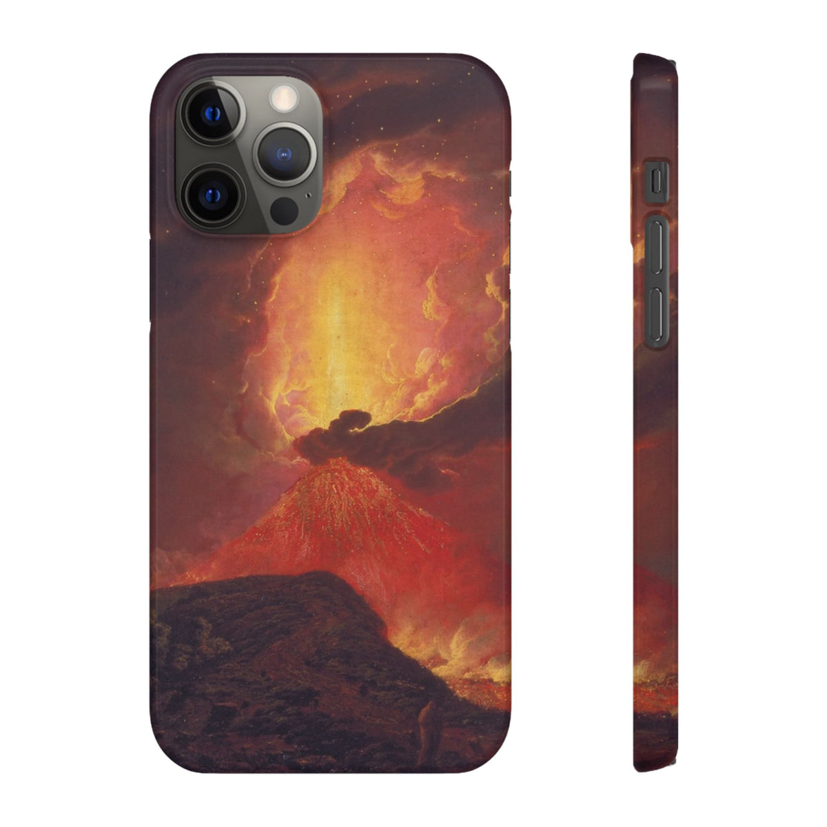Vesuvius in Eruption by Joseph Wright of Derby - iPhone Slim Case