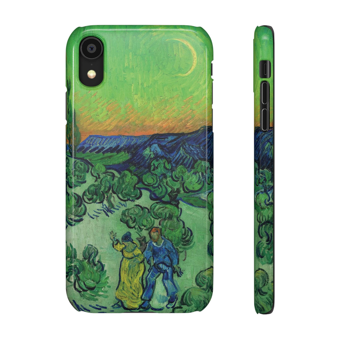 Landscape with Couple Walking and Crescent Moon by Vincent van Gogh- iPhone Slim Case