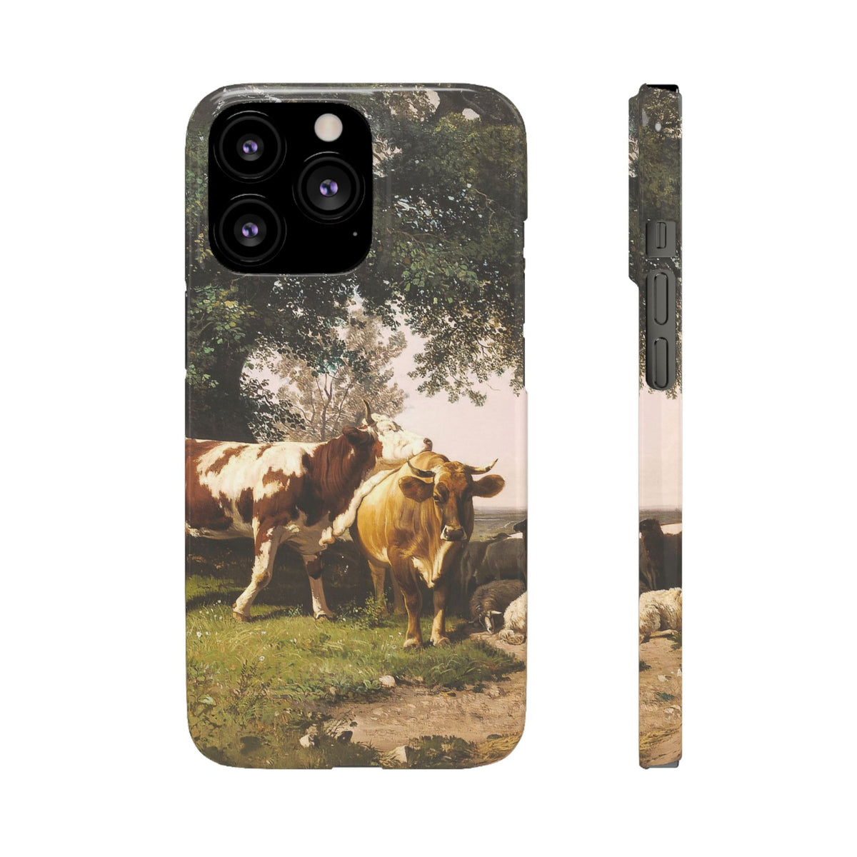 Herd under Trees by Ivan Ivanovich Shishkin - iPhone Slim Case