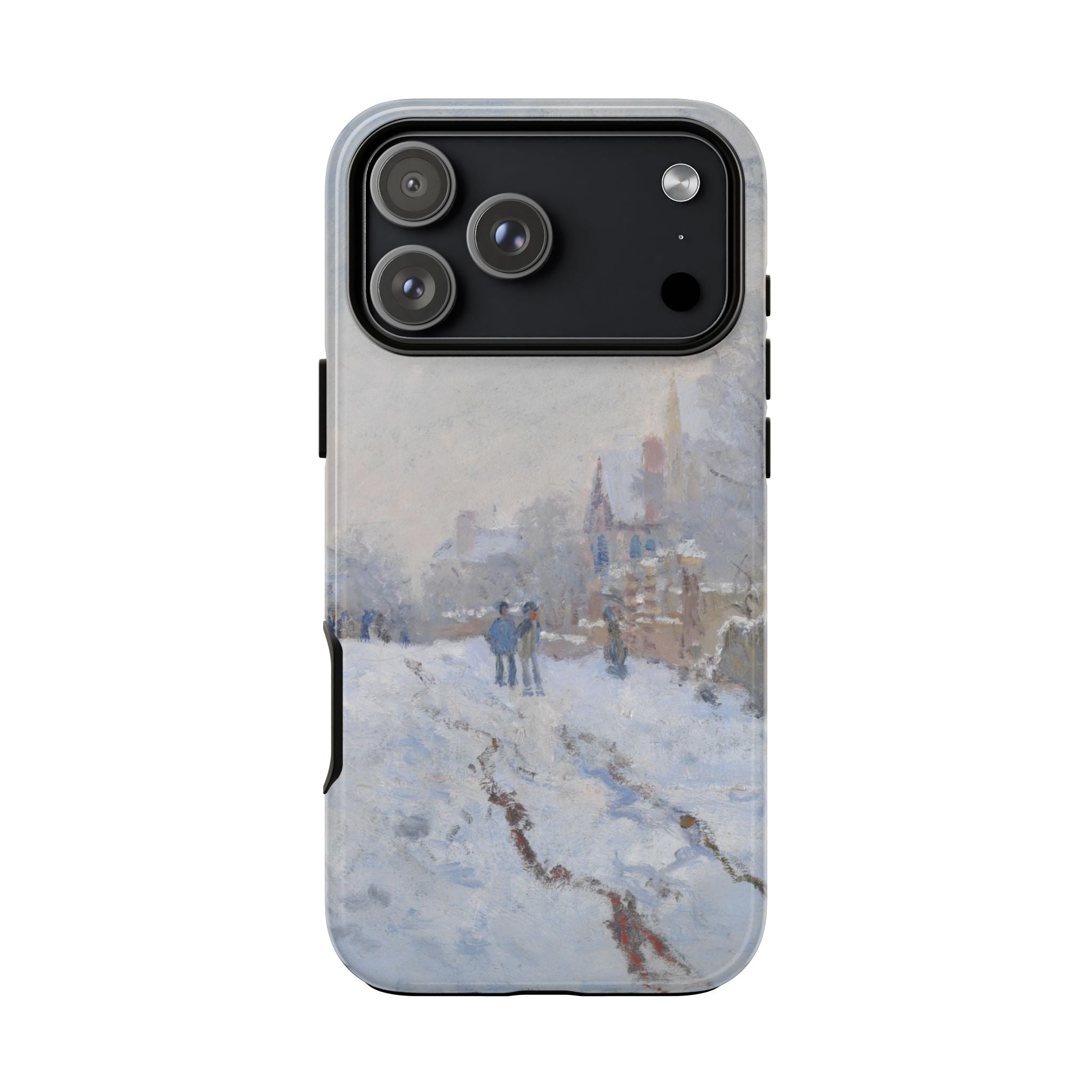 Snow Scene at Argenteuil by Claude Monet - iPhone Tough Case