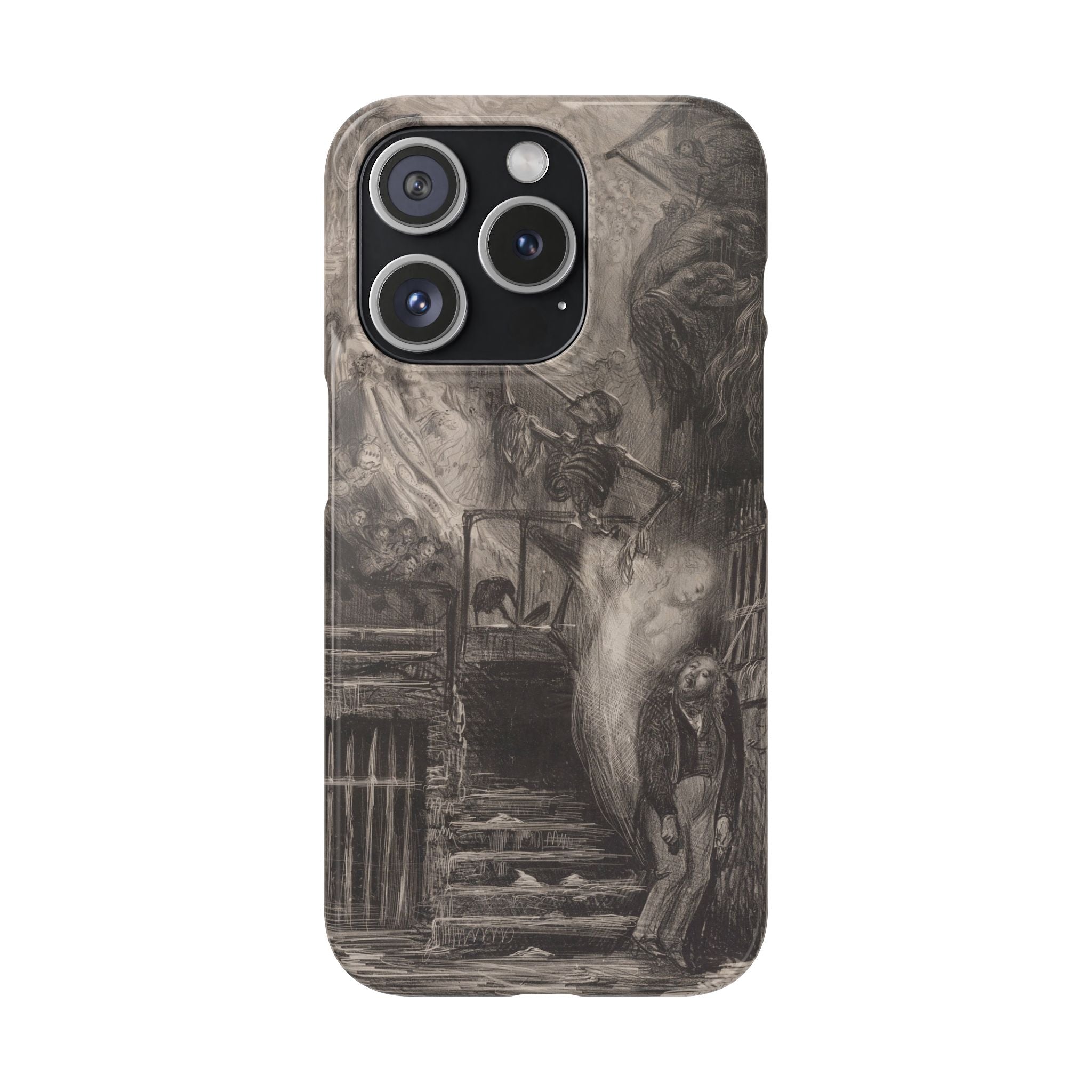 La Rue de la Vieille Lanterne (The Suicide of Gérard de Nerval) by Gustave Doré - iPhone Slim Case