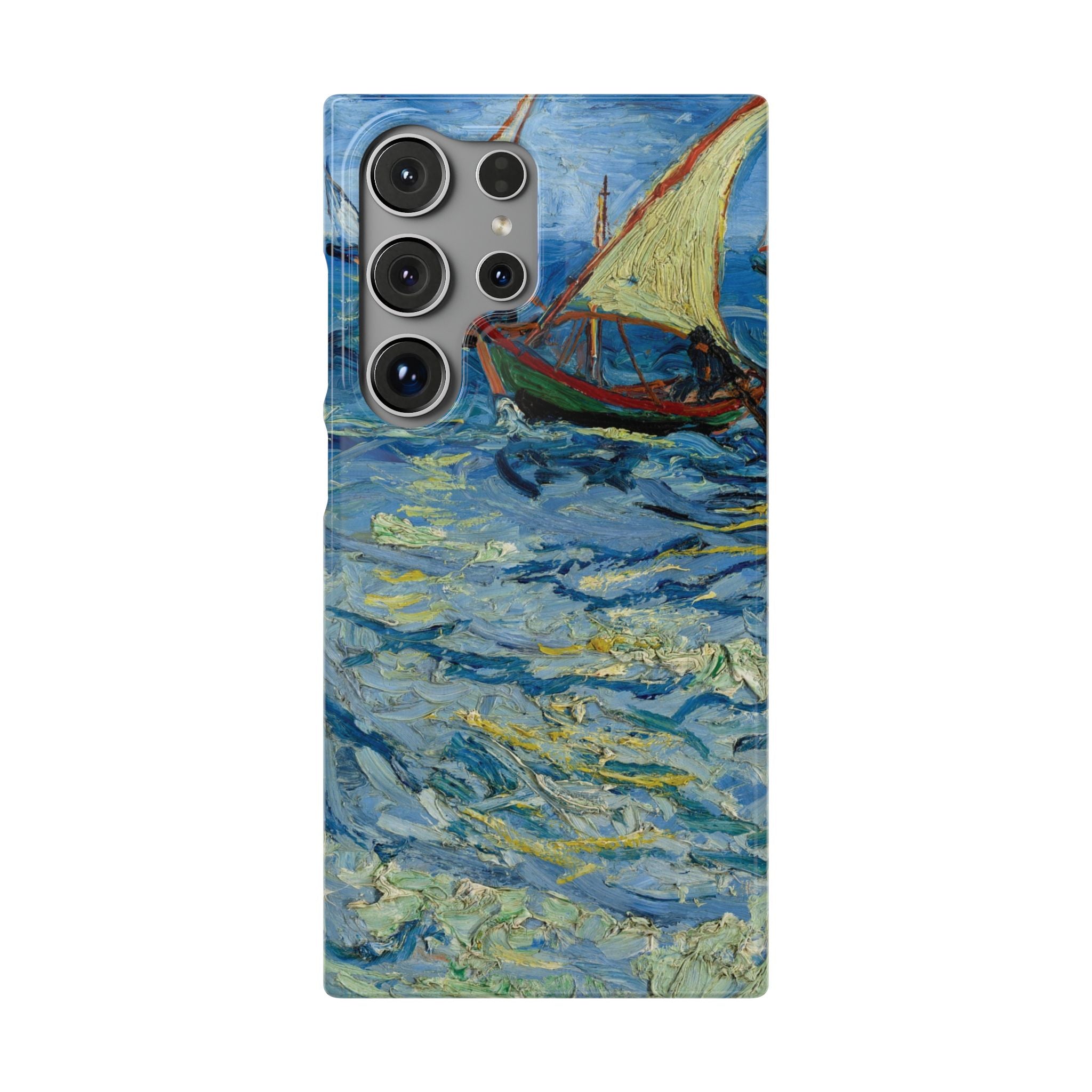 Fishing Boats at Sea by Vincent van Gogh - Samsung Slim Case