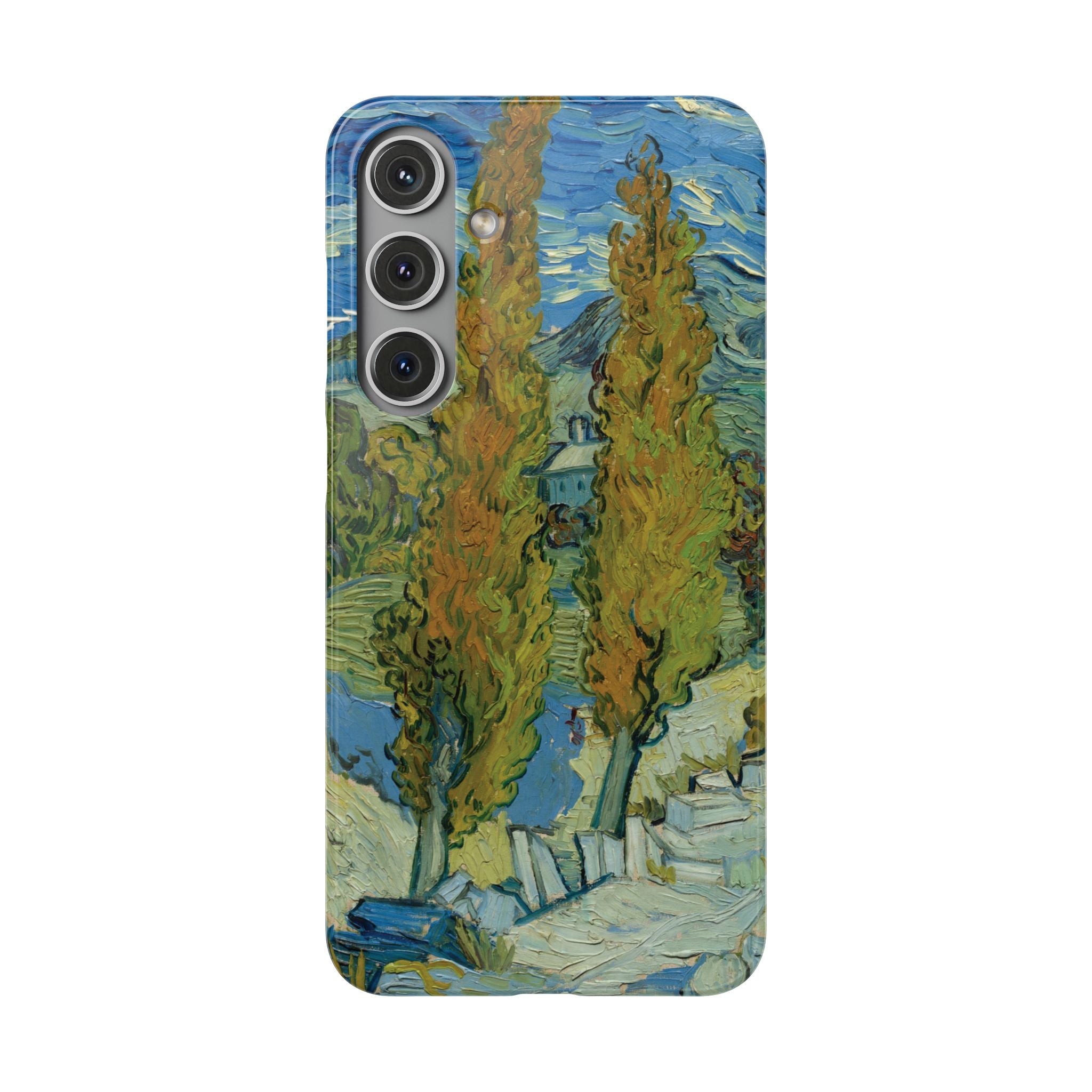 Two Poplars in the Alpilles near Saint-Rémy by Vincent van Gogh - Samsung Slim Case