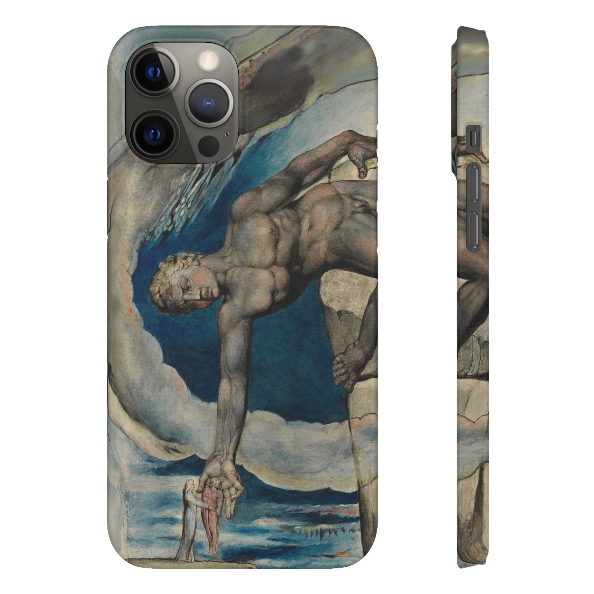 Antaeus setting down Dante and Virgil in the Last Circle of Hell by William Blake - iPhone Slim Case