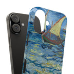 Fishing Boats at Sea by Vincent van Gogh - iPhone Slim Case