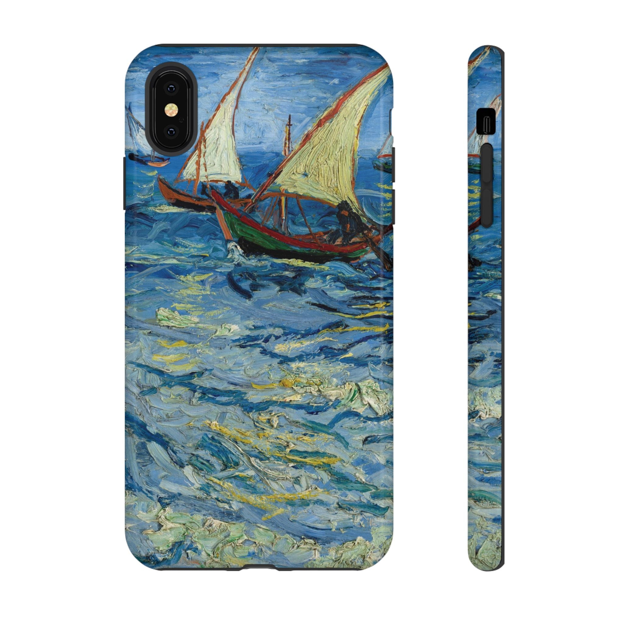 Fishing Boats at Sea by Vincent van Gogh - iPhone Tough Case