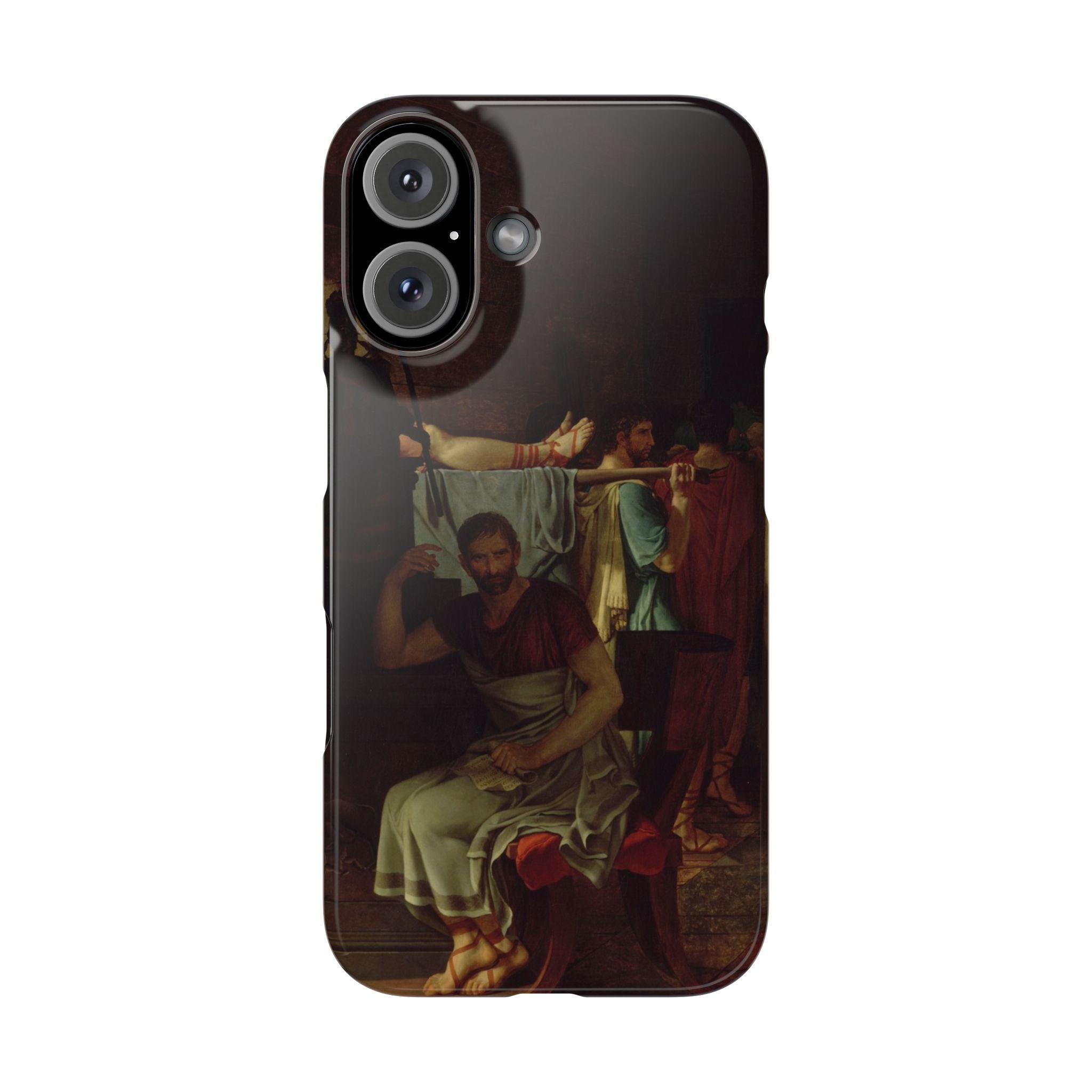 The Lictors Bring to Brutus the Bodies of His Sons I by Jacques-Louis David - iPhone Slim Case