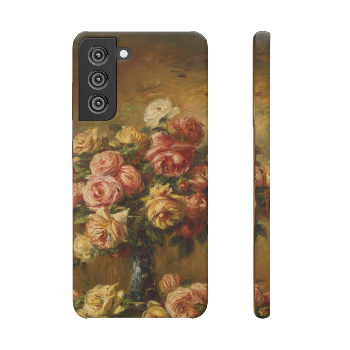 Roses in a Vase by Pierre Auguste Renoir - Samsung Slim Case