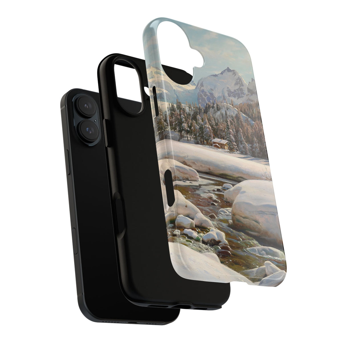 Winter landscape in Switzerland near Engadin by Peder Mork Monsted - iPhone Tough Case