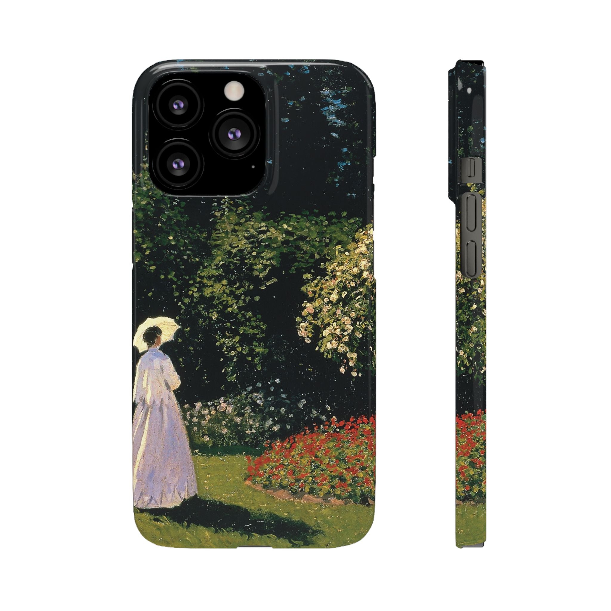Woman in the Garden by Claude Monet - iPhone Slim Case