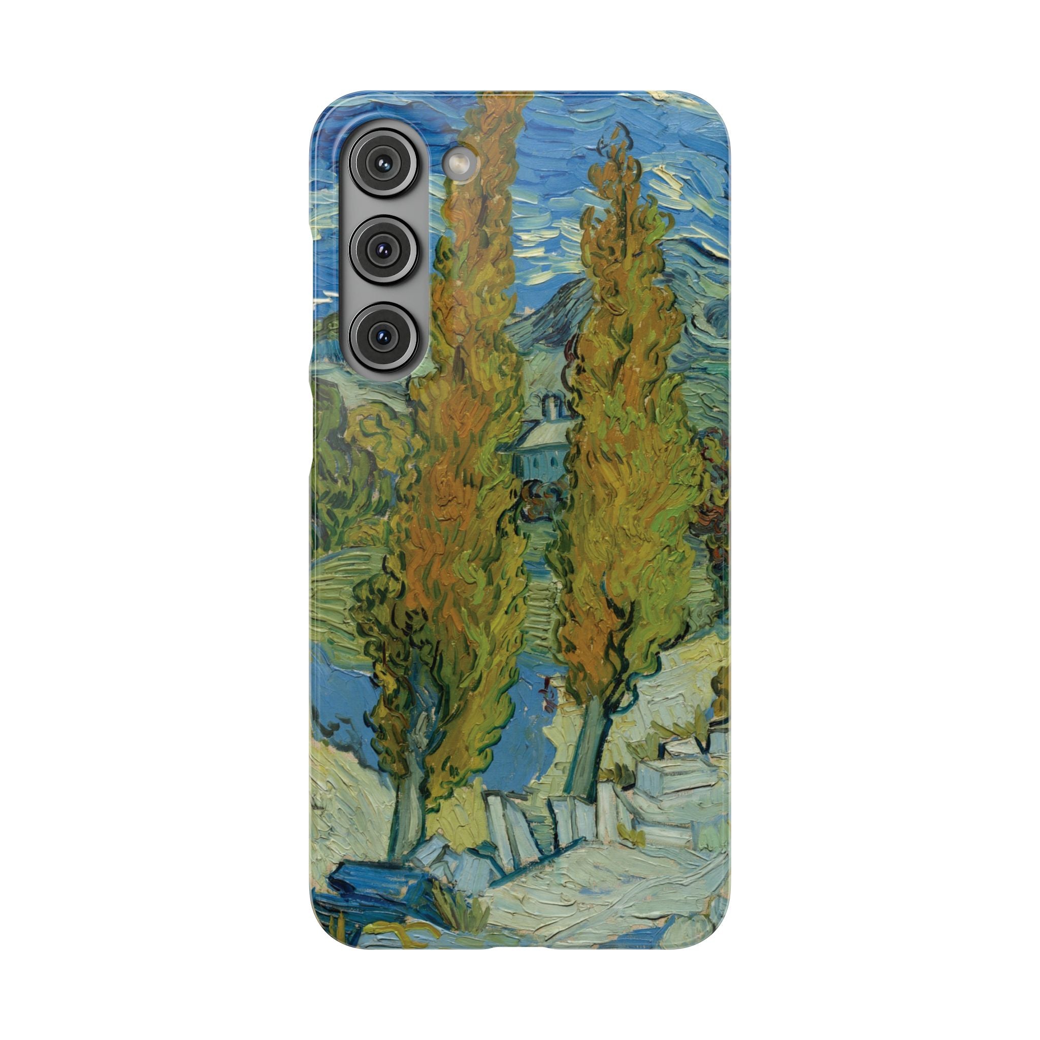 Two Poplars in the Alpilles near Saint-Rémy by Vincent van Gogh - Samsung Slim Case