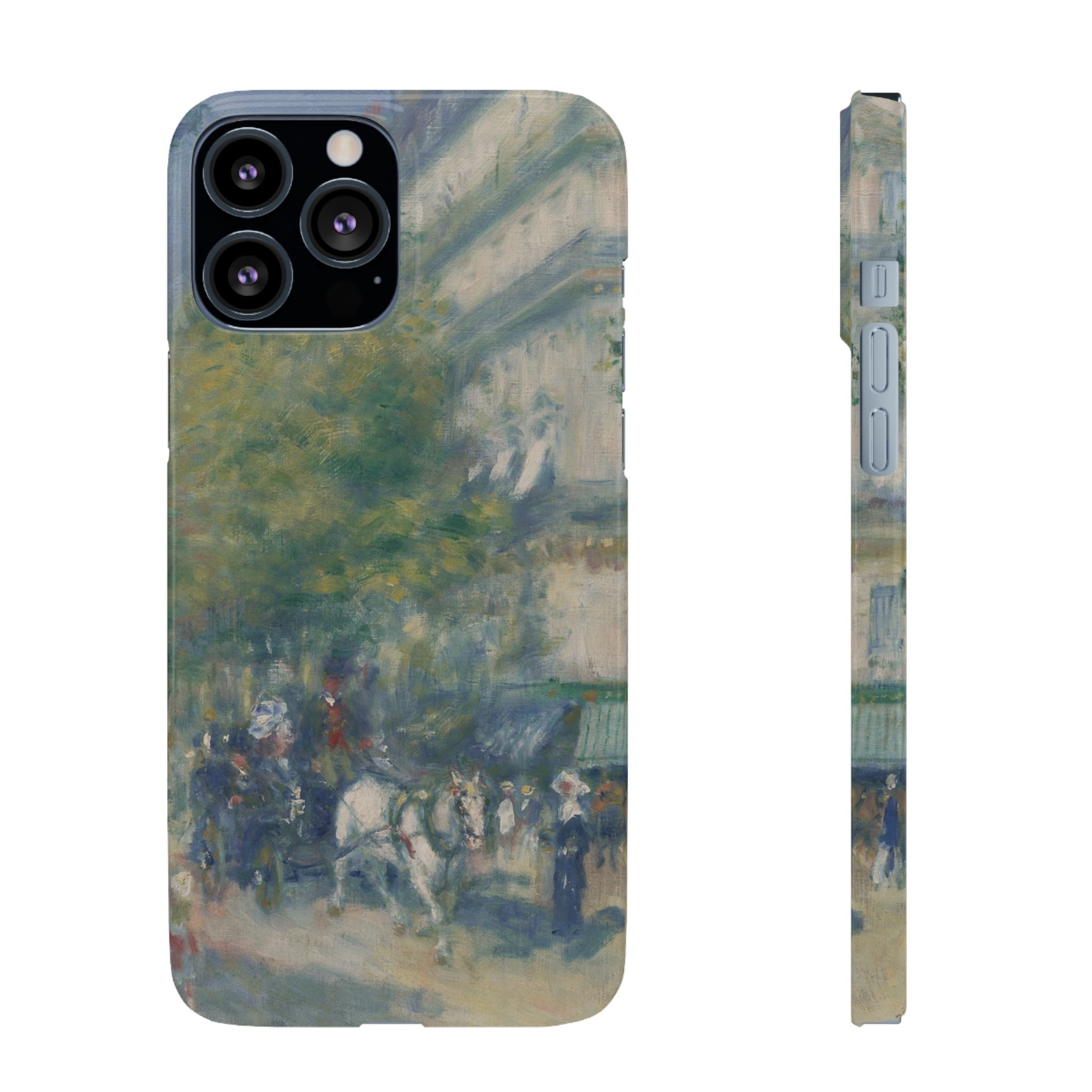 The Grands Boulevards by Pierre Auguste Renoir - iPhone Slim Case