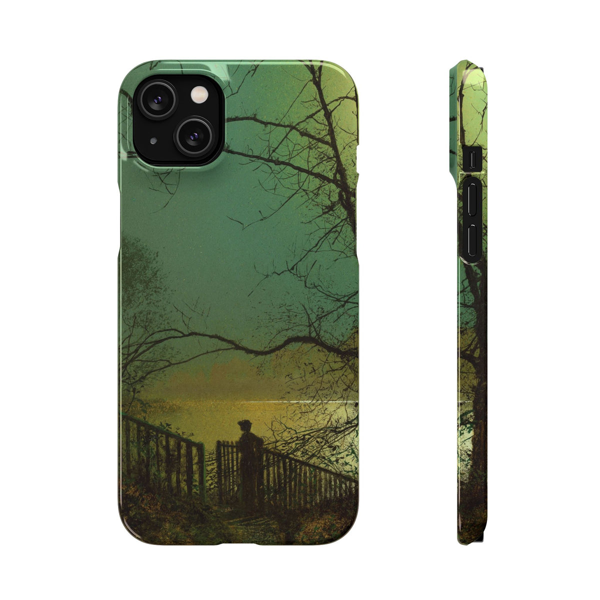 Roundhay Park Lake by John Atkinson Grimshaw - iPhone Slim Case