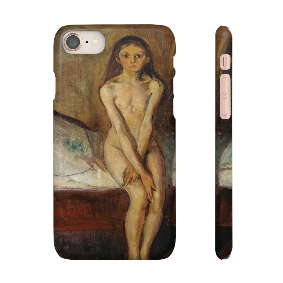Puberty by Edvard Munch - iPhone Slim Case