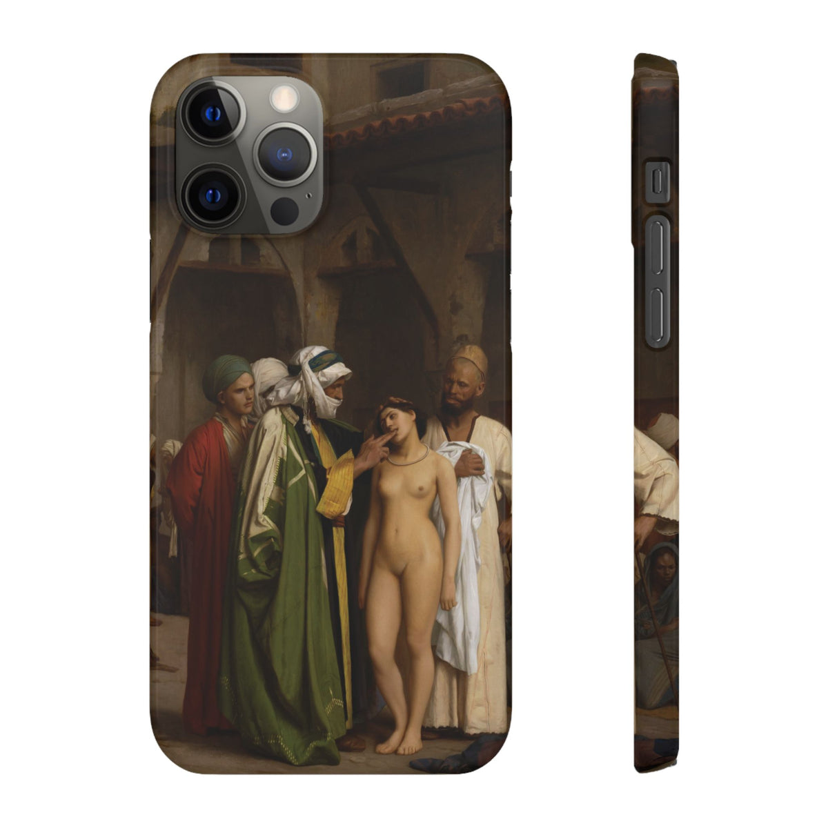 Le Marche d'esclaves by Jean-Leon Gerome - iPhone Slim Case