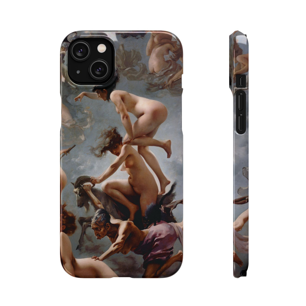 Witches going to their Sabbath by Luis Ricardo Falero - iPhone Slim Case